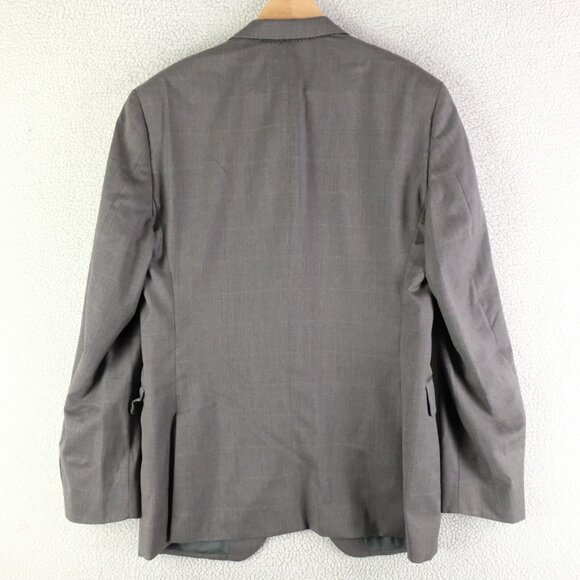 Coppley Blazer Mens 40R Gray Check Two Button Vented Reda Super 110S Wool - Picture 5 of 16